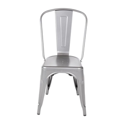 Bolero Bistro Steel Side Chairs Gun Metal Grey (4 pack)