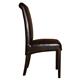 Bolero Curved Back Leather Chairs Dark Brown (2 Pack)