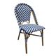 Bolero Parisian Style Rattan Side Chair Blue (2 Pack)