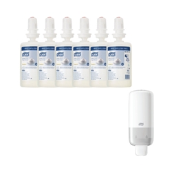 Tork Extra Mild Foam Hand Soap S4 Refill 1 Litre (Pack of 6) 520701 - FREE Soap Dispenser