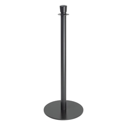 Bolero Flat Base Barrier Posts Black (2 pack)
