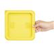 Hygiplas Square Food Storage Container Lid Yellow Small