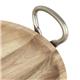 Olympia Round Dish Acacia Wood Metal Handles 345x305x80mm
