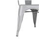 Bolero Bistro Steel Side Chairs Grey (4 pack)