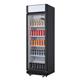 CaterBase Upright Display Cooler Black with Light Box - 354Ltr