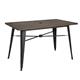 Bolero Complete Outdoor Aluminium Table Dark Wood Effect 1200x760mm