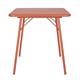 Bolero Amalfi Slatted Square Steel Folding Table Terracotta 700mm