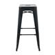 Bolero Bistro Steel High Stool Black (4 pack)