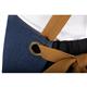Southside Short Length X-Cross Back Bib Apron Denim Blue with Tan Ties