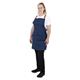 Southside Short Length X-Cross Back Bib Apron Denim Blue with Tan Ties