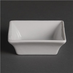 Olympia Whiteware Miniature Square Dishes 75mm (12 pack)