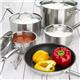 Vogue Cook Like A Pro 5-Piece Stainless Steel Cookware Set
