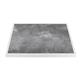 Bolero Dark Stone Effect Outdoor Tempered Glass Table Top White Trim - 700mm