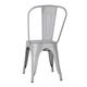 Bolero Bistro Steel Side Chairs Grey (4 pack)