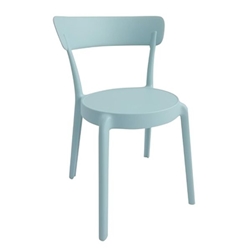 Bolero Mila Café Chairs Icy Blue (2 pack)