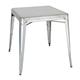 Bolero Bistro Galvanised Steel Square Table 668mm (Single)