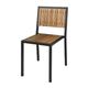 Bolero Steel & Acacia Side Chairs (Pack of 4)
