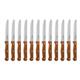 Olympia Rounded Steak Knives Wood (12 pack)