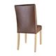 Bolero Chiswick Button Dining Chairs Tan Leather (2 pack)