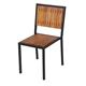 Bolero Steel & Acacia Side Chairs (Pack of 4)