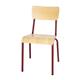 Bolero Cantina Side Chairs with Wooden Seat & Backrest Wine Red (4 Pack)
