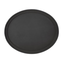 Olympia Kristallon Polypropylene Oval Non-Slip Tray Black 685mm