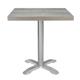Bolero Pre-Drilled Square Melamine Table Top Ash Grey 700mm