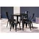 Bolero Bistro Steel Side Chairs Black (4 pack)