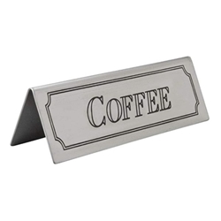 Beaumont Coffee Stainless Steel Table Sign