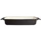 Vogue Black Rectangular Cast Iron Dish 2.8Ltr