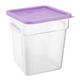 Hygiplas Square Food Storage Container Lid Purple Large