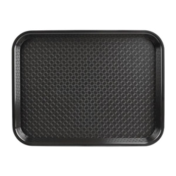 Olympia Kristallon Polypropylene Fast Food Tray Black Small 345mm