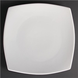 Olympia Whiteware Rounded Square Plates 305mm (6 Pack)