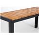 Bolero Rectangular Steel and Acacia Benches 1000mm (2 pack)