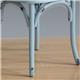Bolero Blue Bentwood Chairs with Metal Cross Backrest (2 Pack)