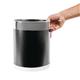 Bolero Waste Paper Bin Black with Silver Rim 10.2Ltr