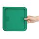 Hygiplas Square Food Storage Container Lid Green Medium