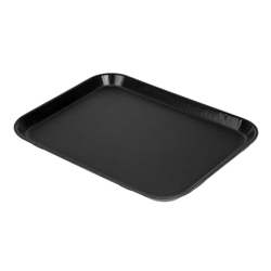 Cambro EpicTread Fibreglass Rectangular Non-Slip Tray Black 350mm