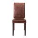 Bolero Faux Leather Dining Chair Antique Brown (2 pack)