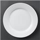 Olympia Whiteware Wide Rimmed Plates 250mm (12 Pack)
