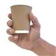 Fiesta Recyclable Coffee Cups Ripple Wall Kraft 225ml / 8oz (25 Pack)