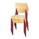Bolero Cantina Side Chairs with Wooden Seat & Backrest Wine Red (4 Pack)