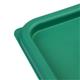 Hygiplas Polycarbonate Square Food Storage Container Lid Green Small