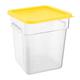 Hygiplas Square Food Storage Container Lid Yellow Large