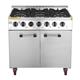 Buffalo 6 Burner Gas Oven Range with Castors