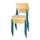 Bolero Cantina Side Chairs with Wooden Seat & Backrest Teal (4 Pack)