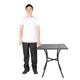 Bolero Black Steel Patterned Square Bistro Table 700mm