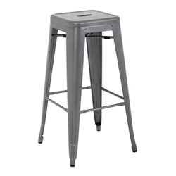 Bolero Bistro Steel High Stool Gun Metal (4 pack)