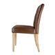 Bolero Chiswick Button Dining Chairs Tan Leather (2 pack)