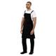 Southside Linen Blend Bib Apron Black